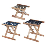 Maxbell Folding Stool Wooden Lightweight Home Furniture Multiuse for Yard Travel BBQ 18cm