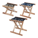 Maxbell Folding Stool Wooden Lightweight Home Furniture Multiuse for Yard Travel BBQ 18cm