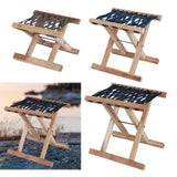 Maxbell Folding Stool Wooden Lightweight Home Furniture Multiuse for Yard Travel BBQ 18cm