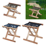 Maxbell Folding Stool Wooden Lightweight Home Furniture Multiuse for Yard Travel BBQ 18cm