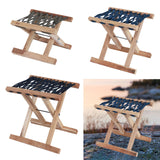 Maxbell Folding Stool Wooden Lightweight Home Furniture Multiuse for Yard Travel BBQ 18cm