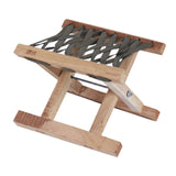 Maxbell Folding Stool Wooden Lightweight Home Furniture Multiuse for Yard Travel BBQ 18cm