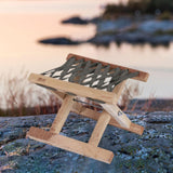 Maxbell Folding Stool Wooden Lightweight Home Furniture Multiuse for Yard Travel BBQ 18cm