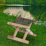 Maxbell Folding Stool Wooden Lightweight Home Furniture Multiuse for Yard Travel BBQ 18cm