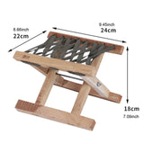 Maxbell Folding Stool Wooden Lightweight Home Furniture Multiuse for Yard Travel BBQ 18cm