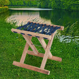 Maxbell Folding Stool Wooden Lightweight Home Furniture Multiuse for Yard Travel BBQ 26cm