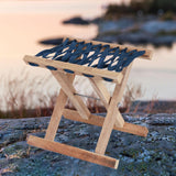 Maxbell Folding Stool Wooden Lightweight Home Furniture Multiuse for Yard Travel BBQ 26cm