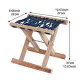 Maxbell Folding Stool Wooden Lightweight Home Furniture Multiuse for Yard Travel BBQ 26cm