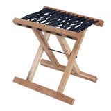 Maxbell Folding Stool Wooden Lightweight Home Furniture Multiuse for Yard Travel BBQ 31cm