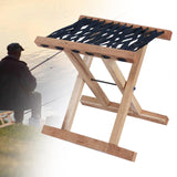 Maxbell Folding Stool Wooden Lightweight Home Furniture Multiuse for Yard Travel BBQ 31cm