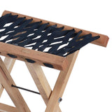 Maxbell Folding Stool Wooden Lightweight Home Furniture Multiuse for Yard Travel BBQ 31cm