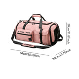 Maxbell Gym Bag with Shoe Compartment Portable Travel Duffle Bag for Trips Gym Beach Pink