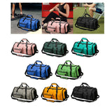 Maxbell Gym Bag with Shoe Compartment Portable Travel Duffle Bag for Trips Gym Beach Pink