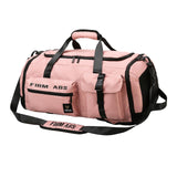 Maxbell Gym Bag with Shoe Compartment Portable Travel Duffle Bag for Trips Gym Beach Pink