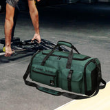 Maxbell Gym Bag with Shoe Compartment Portable Travel Duffle Bag for Trips Gym Beach Dark Green