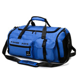 Maxbell Gym Bag with Shoe Compartment Portable Travel Duffle Bag for Trips Gym Beach Blue