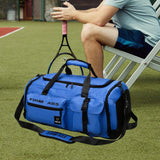 Maxbell Gym Bag with Shoe Compartment Portable Travel Duffle Bag for Trips Gym Beach Blue