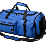 Maxbell Gym Bag with Shoe Compartment Portable Travel Duffle Bag for Trips Gym Beach Blue