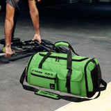 Maxbell Gym Bag with Shoe Compartment Portable Travel Duffle Bag for Trips Gym Beach Light Green