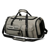 Maxbell Gym Bag with Shoe Compartment Portable Travel Duffle Bag for Trips Gym Beach Grey