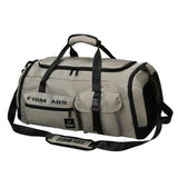 Maxbell Gym Bag with Shoe Compartment Portable Travel Duffle Bag for Trips Gym Beach Grey