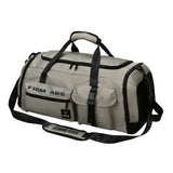 Maxbell Gym Bag with Shoe Compartment Portable Travel Duffle Bag for Trips Gym Beach Grey