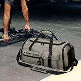 Maxbell Gym Bag with Shoe Compartment Portable Travel Duffle Bag for Trips Gym Beach Grey