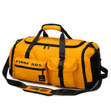 Maxbell Gym Bag with Shoe Compartment Portable Travel Duffle Bag for Trips Gym Beach Yellow