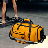Maxbell Gym Bag with Shoe Compartment Portable Travel Duffle Bag for Trips Gym Beach Yellow