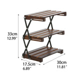 Maxbell Camping Folding Storage Rack Versatile Organizer for Kitchen Outdoor Picnics Wood Surface