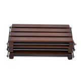 Maxbell Camping Folding Storage Rack Versatile Organizer for Kitchen Outdoor Picnics Wood Surface