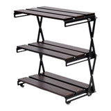 Maxbell Camping Folding Storage Rack Versatile Organizer for Kitchen Outdoor Picnics Iron Surface