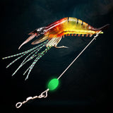 Maxbell 6Pcs Soft Shrimp Lures Outdoor Fishing Fishing Baits Luminous Bionic Shrimps