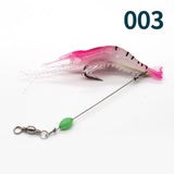 Maxbell 6Pcs Soft Shrimp Lures Outdoor Fishing Fishing Baits Luminous Bionic Shrimps