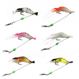 Maxbell 6Pcs Soft Shrimp Lures Outdoor Fishing Fishing Baits Luminous Bionic Shrimps
