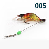 Maxbell 6Pcs Soft Shrimp Lures Outdoor Fishing Fishing Baits Luminous Bionic Shrimps