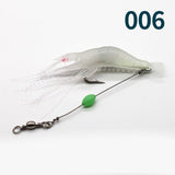 Maxbell 6Pcs Soft Shrimp Lures Outdoor Fishing Fishing Baits Luminous Bionic Shrimps