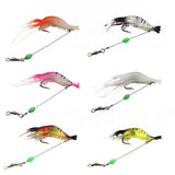 Maxbell 6Pcs Soft Shrimp Lures Outdoor Fishing Fishing Baits Luminous Bionic Shrimps