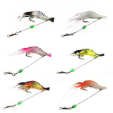 Maxbell 6Pcs Soft Shrimp Lures Outdoor Fishing Fishing Baits Luminous Bionic Shrimps