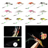 Maxbell 6Pcs Soft Shrimp Lures Outdoor Fishing Fishing Baits Luminous Bionic Shrimps