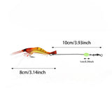 Maxbell 6Pcs Soft Shrimp Lures Outdoor Fishing Fishing Baits Luminous Bionic Shrimps