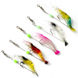 Maxbell 6Pcs Soft Shrimp Lures Outdoor Fishing Fishing Baits Luminous Bionic Shrimps