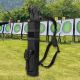 Maxbell Quiver Bag Multiuse Wear Resistant Storage Bag Arrow Bag for Outdoor Hunting Black