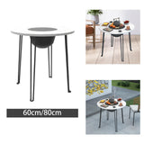 Maxbell Folding Barbecue Table Camping Fire Pit Table for Patio Home Garden Barbecue 70cmx60cm