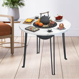 Maxbell Folding Barbecue Table Camping Fire Pit Table for Patio Home Garden Barbecue 70cmx60cm