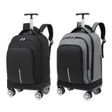 Maxbell Rolling Backpack Large Capacity Wheeled Backpack for Overnight Travel Adults Black