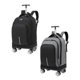 Maxbell Rolling Backpack Large Capacity Wheeled Backpack for Overnight Travel Adults Black