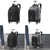 Maxbell Rolling Backpack Large Capacity Wheeled Backpack for Overnight Travel Adults Black