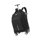 Maxbell Rolling Backpack Large Capacity Wheeled Backpack for Overnight Travel Adults Black