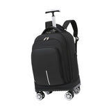 Maxbell Rolling Backpack Large Capacity Wheeled Backpack for Overnight Travel Adults Black